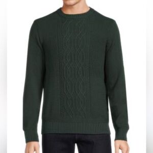 Ben Sherman Sweater Men XL Green/Spruce 100% Cotton Crew Neck Preppy Minimalist